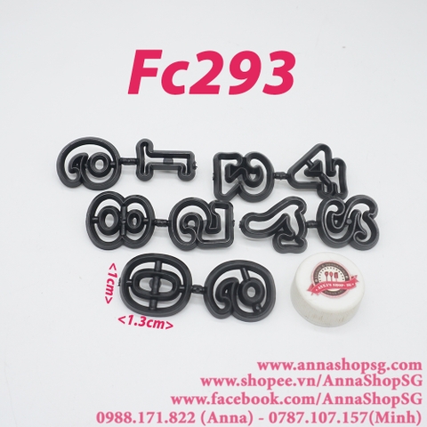 FC293 SET CUTTER SỐ ĐEN 1cm
