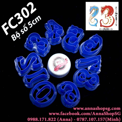 FC302 BỘ SỐ NHỰA 5cm MẪU 2