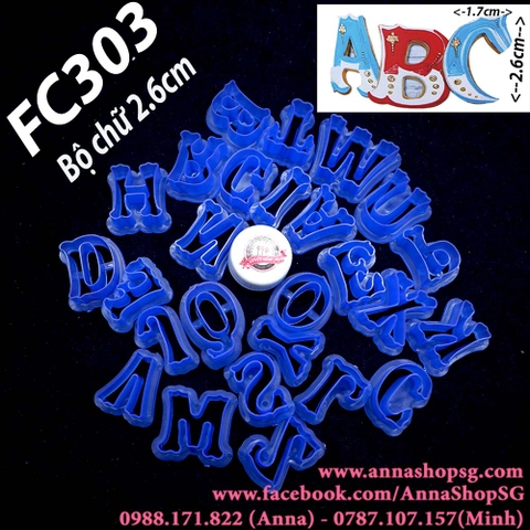 FC303 BỘ CHỮ NHỰA 2.6cm