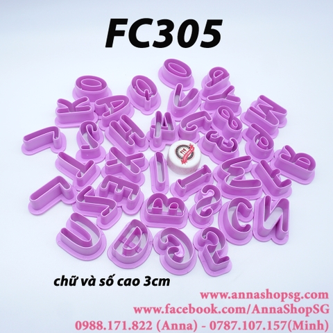 FC305 BỘ CẮT CHỮ VÀ SỐ 3cm