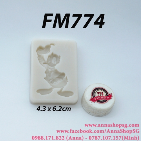 FM774 KHUÔN SILICON VỊT DONALD NHỎ