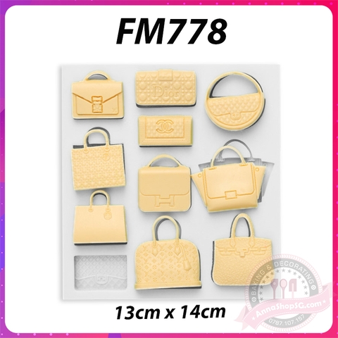 FM778 KHUÔN SILICON NHIỀU TÚI XÁCH