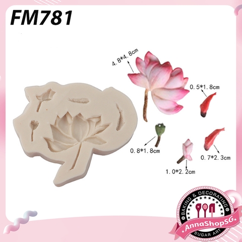 FM781 KHUÔN SILICON LÁ SEN, CÁ NHỎ