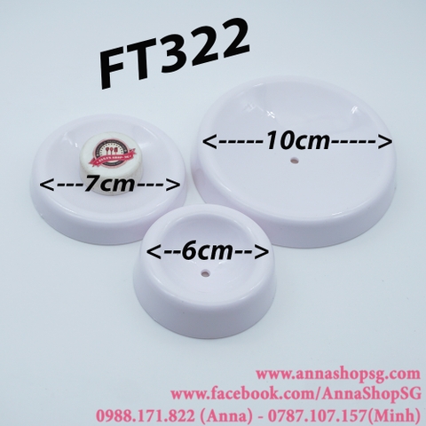 FT322 BỘ 3 CHÉN PHƠI HOA, ĐỂ MẶT BÚP BÊ
