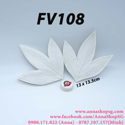 FV108 KHUÔN TẠO VÂN LÁ MẪU ĐƠN (PEONY)