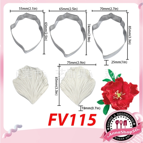 FV115 COMBO KHUÔN CẮT + VÂN ÉP HOA MẪU ĐƠN