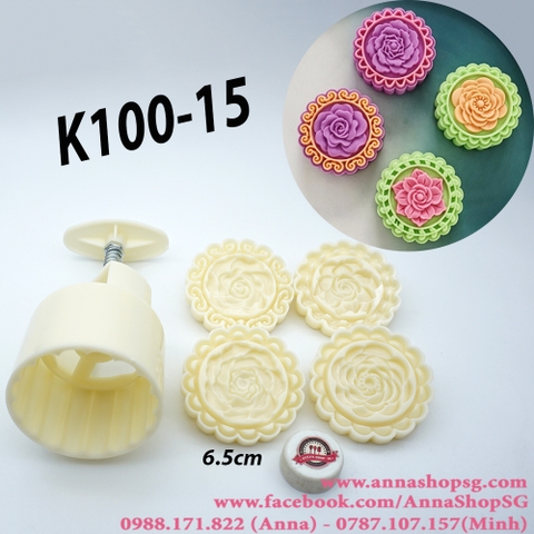 K100-15 KHUÔN TT 100g 4 MẶT HOA
