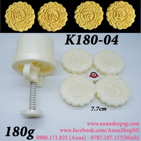K180-04 KHUÔN TRUNG THU 180g PHÚC, LỘC, TÀI, THỌ