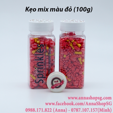 100g KẸO MIX MÀU ĐỎ
