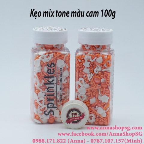 KẸO MIX TONE MÀU CAM 100g