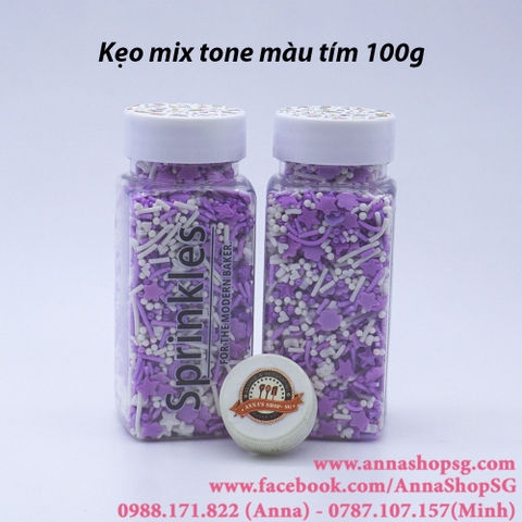 KẸO MIX TONE MÀU TÍM 100g