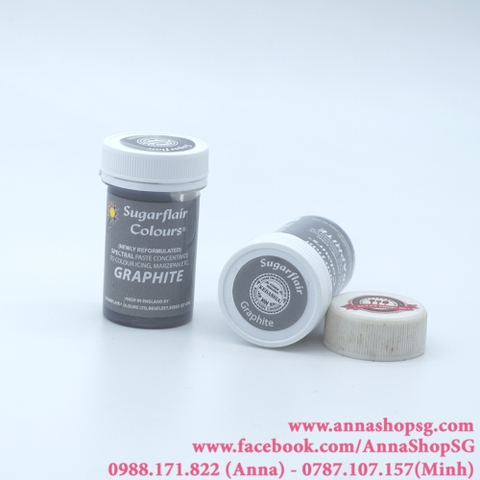 MÀU THỰC PHẨM DẠNG PASTE SUGARFLAIR 25g- GRAPHITE