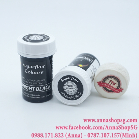 MÀU PASTE THỰC PHẨM SUGARFLAIR 25g - MIDNIGHT BLACK