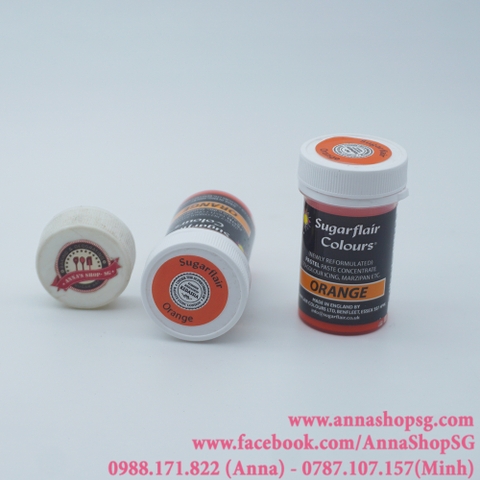 MÀU THỰC PHẨM DẠNG PASTE SUGARFLAIR - ORANGE