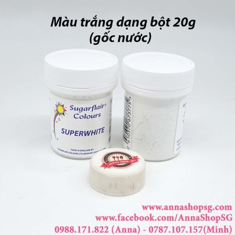 MÀU TRẮNG DẠNG BỘT SUGARFLAIR 20g