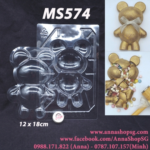MS574 KHUÔN NHỰA PINATA GẤU