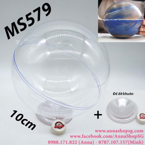 MS579 KHUÔN NHỰA HÌNH CẦU 10cm LÀM BÁNH ĐẬP PINATA NHỎ