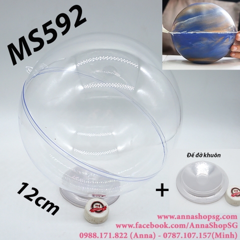 Ms592 KHUÔN CẦU NHỰA CỨNG 12cm LÀM BÁNH PINATA