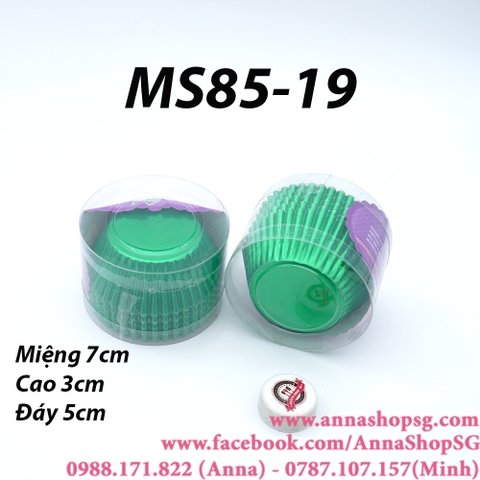 CUP GIẤY NHÔM MÀU XANH LÁ MS85-19