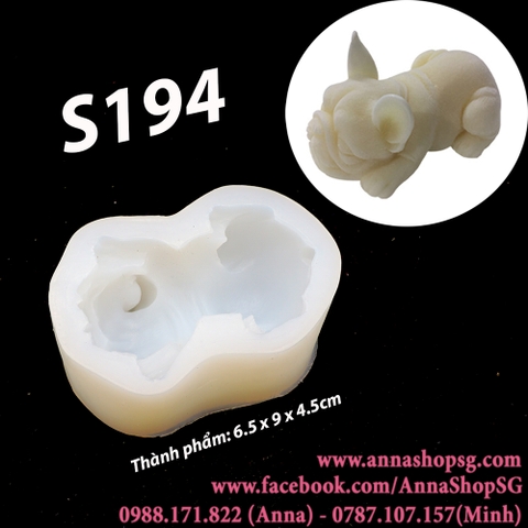 KHUÔN SILICON CHÓ BULL S194