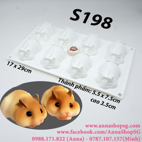 S198 KHUÔN 8 CHUỘT HAMSTER