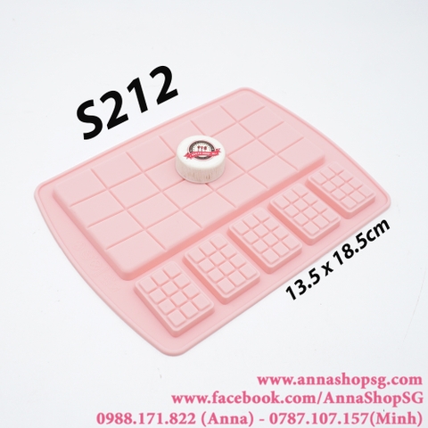 S212 KHUÔN SILICON THANH SOCOLA 2 KIỂU