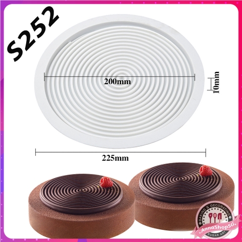 S252 KHUÔN SILICON TẠO MẶT BÁNH XOẮN TRÒN