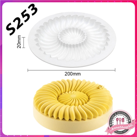 S253 KHUÔN SILICON TẠO MẶT BÁNH HÌNH HOA