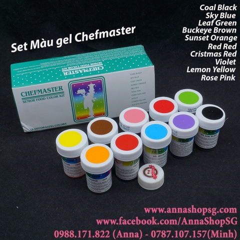SET 10 MÀU GEL CHEFMASTER