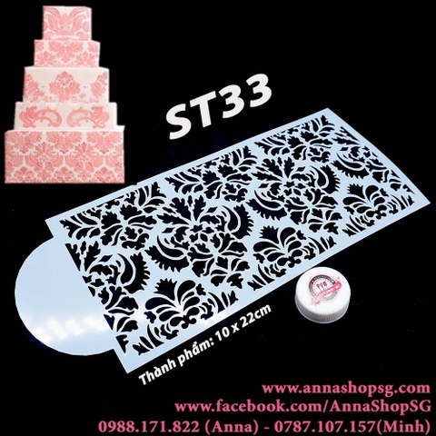 ST33 MIẾNG TẠO HOA VĂN TRANG TRÍ (STENCIL)