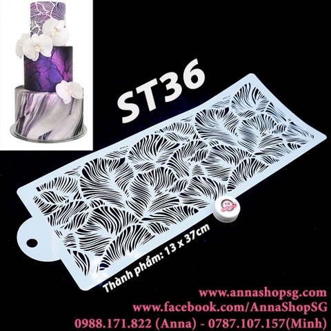 ST36 MIẾNG TẠO HOA VĂN TRANG TRÍ LỚN (STENCIL)