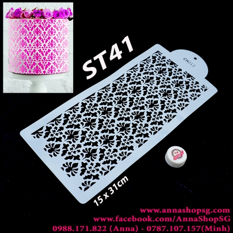 ST41 MIẾNG TẠO HOA VĂN TRANG TRÍ (STENCIL)