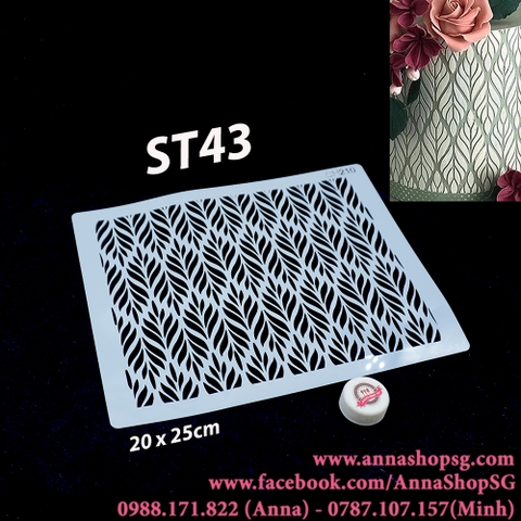 ST43 MIẾNG TẠO HOA VĂN TRANG TRÍ (STENCIL)