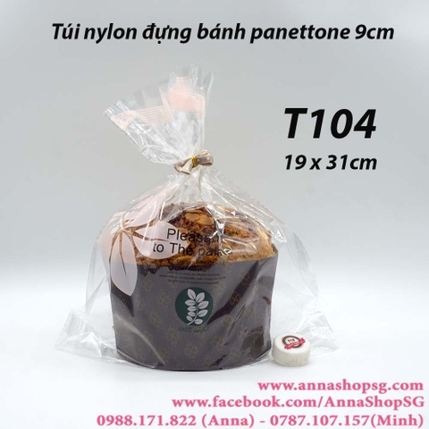 T104 TÚI ĐỰNG BÁNH COOKIE , PANETTONE 9cm (10cái)