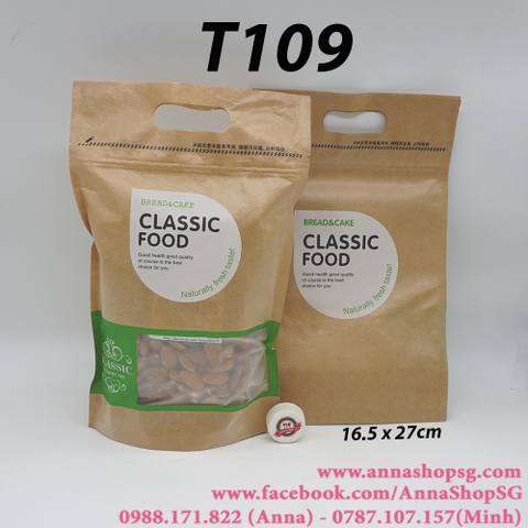 T109 SET 10 TÚI ZIP CLASSIC FOOD
