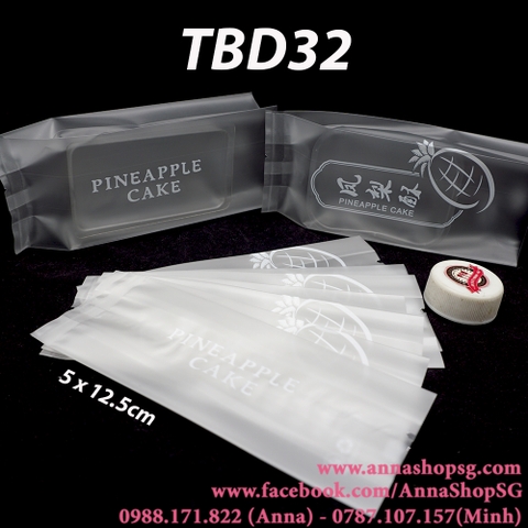TBD32 TÚI BÁNH DỨA HOA ẨN TRẮNG 100C 5X12.8CM
