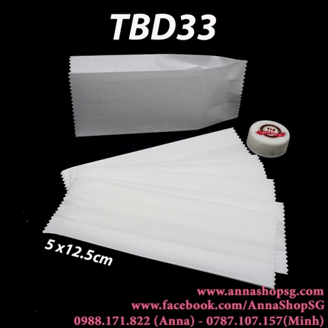 TBD33 TÚI BÁNH DỨA GIẤY TRẮNG 100C 5X12.8CM