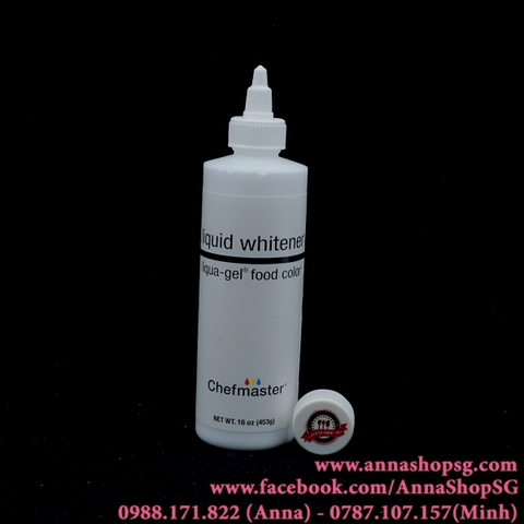 Màu trắng liqua - gel Chefmaster 16oz (453g)