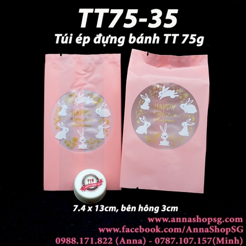 TT75-35 TÚI ÉP BÁNH 75g THỎ HỒNG (100c)