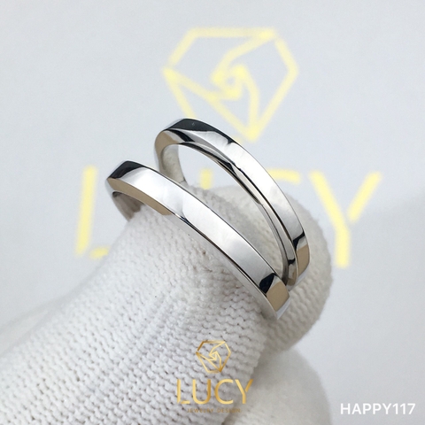 HAPPY117 Nhẫn cưới thiết kế, nhẫn cưới đẹp, nhẫn cưới cao cấp, nhẫn cưới kim cương - Lucy Jewelry