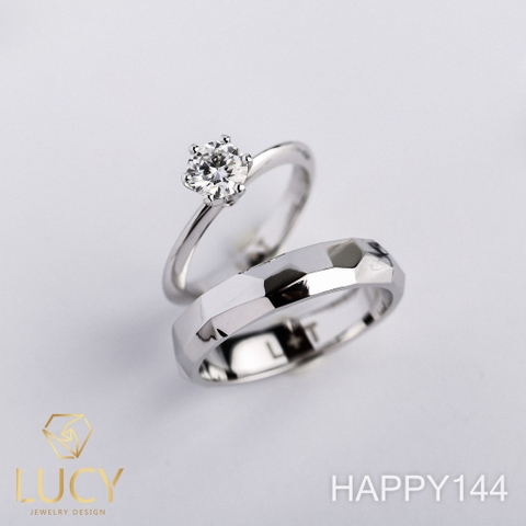HAPPY144 - Nhẫn cưới thiết kế, nhẫn cưới cao cấp- Lucy Jewelry