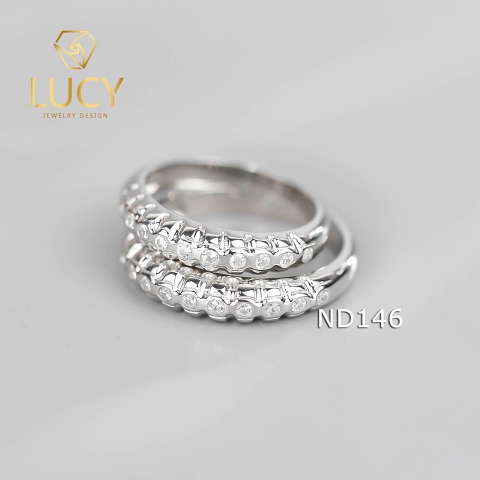 Nhẫn đôi nhẫn cặp bạc Lucy - ND146