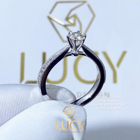 EM150 - Nhẫn cầu hôn, round cut, 4.5mm - Lucy Jewelry