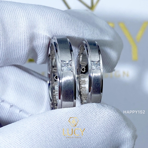 HAPPY152 - Nhẫn cưới thiết kế, nhẫn cưới cao cấp- Lucy Jewelry