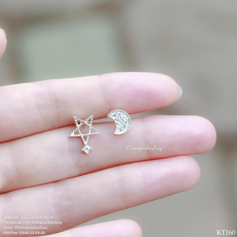 Khuyên tai trăng sao  - KT160
