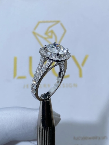 EM161 - Nhẫn cầu hôn, round cut, 8.1mm - Lucy Jewelry