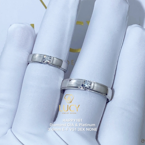 HAPPY161 - Nhẫn cưới thiết kế, nhẫn cưới cao cấp- Lucy Jewelry