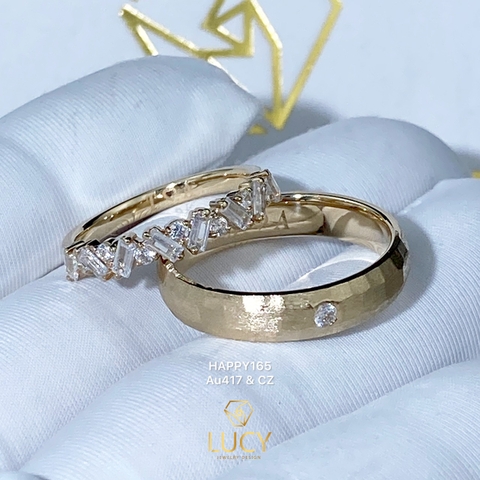 HAPPY165 - Nhẫn cưới thiết kế, nhẫn cưới cao cấp- Lucy Jewelry