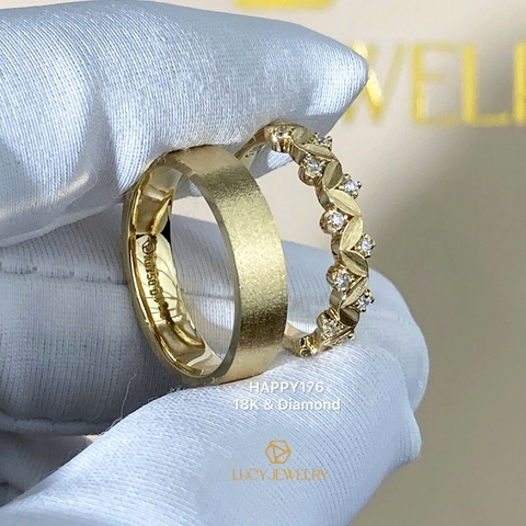 HAPPY176 - Nhẫn cưới thiết kế, nhẫn cưới cao cấp- Lucy Jewelry
