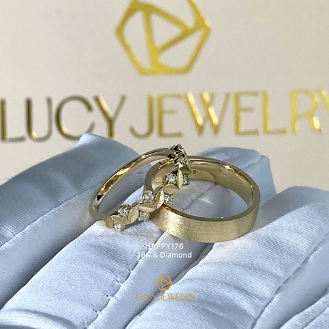 HAPPY176 - Nhẫn cưới thiết kế, nhẫn cưới cao cấp- Lucy Jewelry